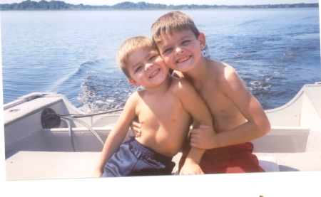 my beautiful boys, chris 4, and kyler 7 on the lake in FL