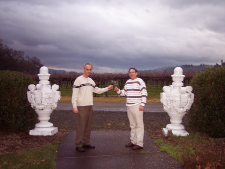 Hanging with my buddy Pat at his home in Napa