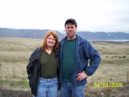 The high desert on the way to Grand Coulee DAm. Lisa and Mark