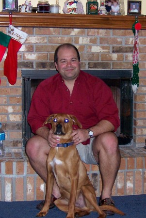 Rob and "Gator" at Christmas 2007