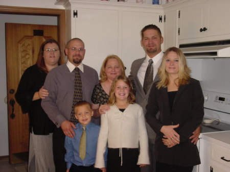 me with my sons, their wives and two of my grandchildren Nov.2004