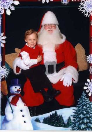My 2 Year old Son Zachary and Santa 12-02-2006