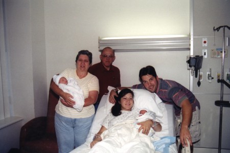 Libby and I with Mike & Shawna and the twins, Dylan & Dalton - July 2000