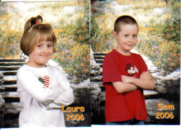 my kids Sam and Laura