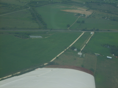 the new place from the plane window