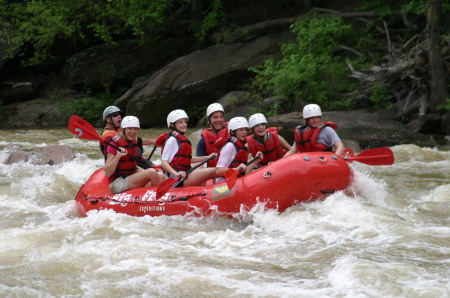 Rafting with Kristen, second daughter