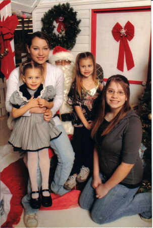 girls with santa