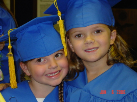 Morgan & Haile (friend) Kindergarten Graduation 06-06