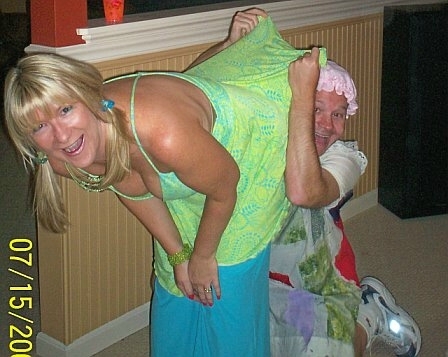 Me & Bill cutttin' up at our pajama party '06