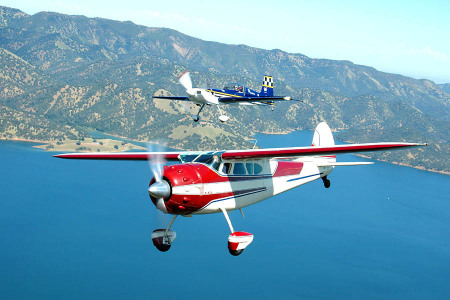 In formation over Lake Berryessa