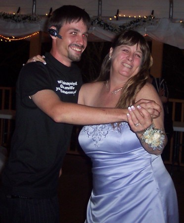 MY SON CHRIS AND MY SISTER PAM DANCING