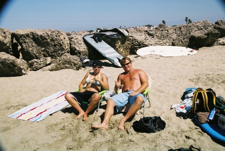 My daughter Chantal and I hangin at the beach