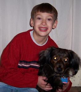 My son, Shawn and our dog, Oscar