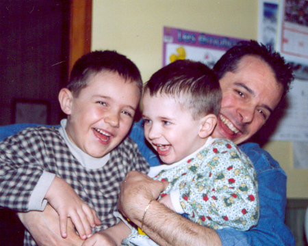 Jacob (left), Lo��c (centre) and I in 2005