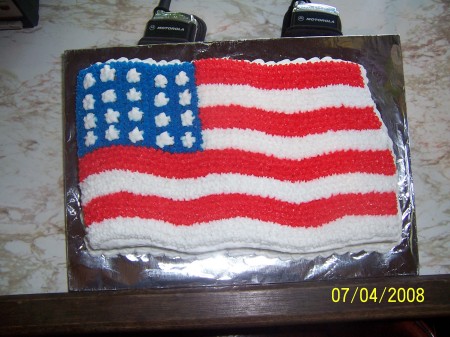 OUR FOURTH OF JULY CAKE 2008