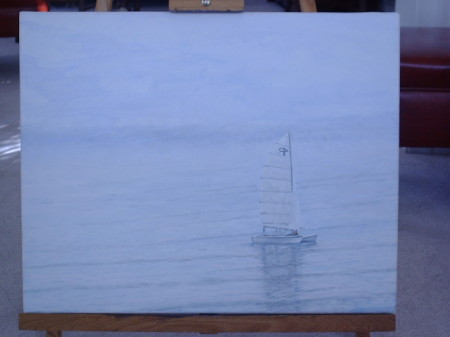 My painting of our sailboat