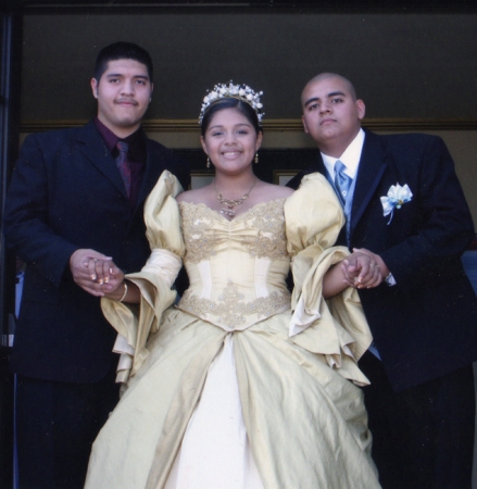 MY brothers and I at MY Quince!