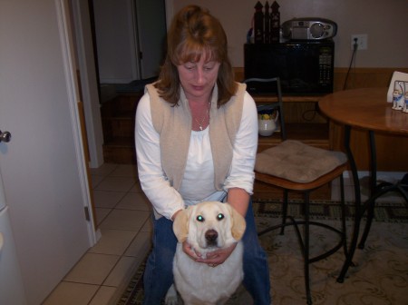 Rex and I, in the kitchen, clowning around