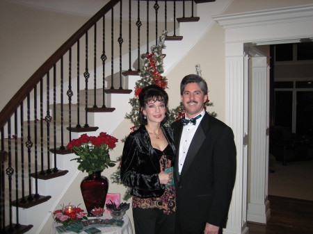 Jenny and Mike hosting formal dinner in our home