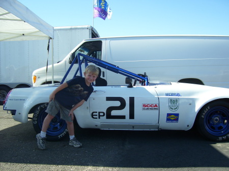 Andrew & MGB at Sears Point, Sept 2010