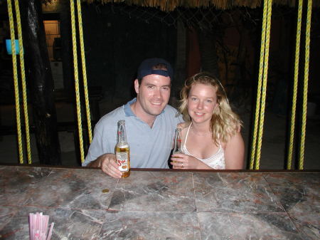 bar with swings and Finns in Playa