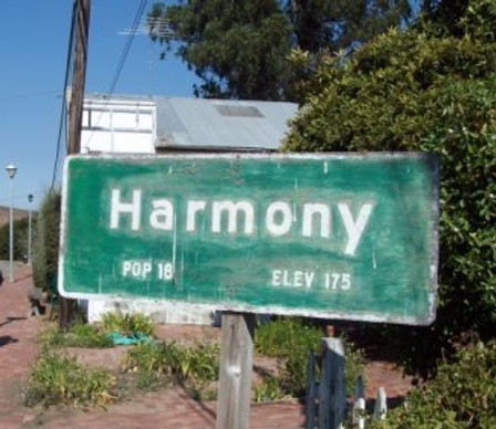 Harmony, CA - Where we married!