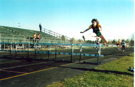 1986 Sophomore year hurdling