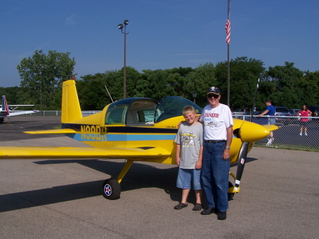 Josh after his first ride in a small airplane