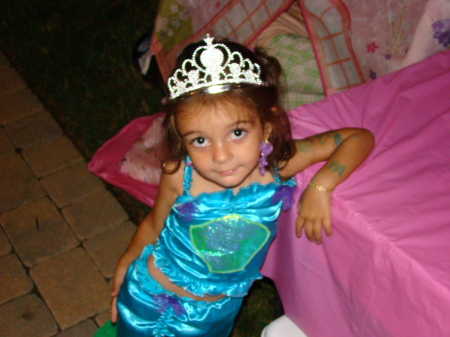 daughter Isabella as the Little Mermaid..