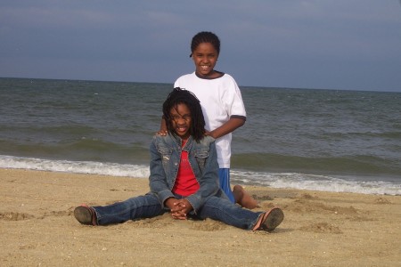 My Two Youngest Children, Buckroe Beach,Va.