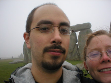 self portrait at Stonehenge