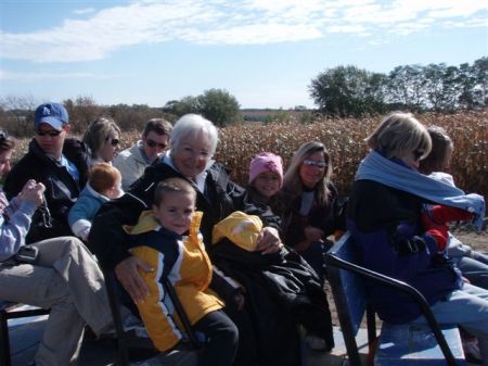 Derick, grandma, Jami & I at pumpkin farm 10-06