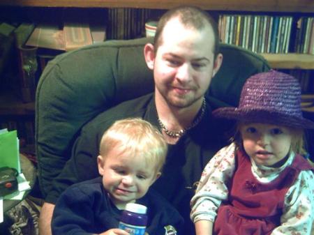 my oldest son fred and my grandbabies