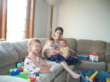 My daughter with my grandchildren, 7/2007