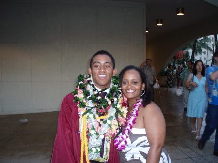 My son's high school graduation in Hawaii