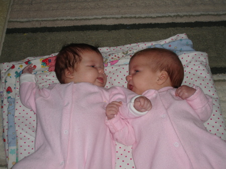 Trinity and Tamara, my 3 month old twins