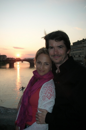 On the Ponte Vechio in Florence, Italy on our Honeymoon