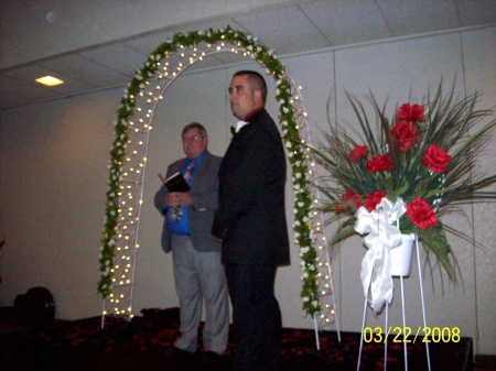 Chris Waiting for his bride