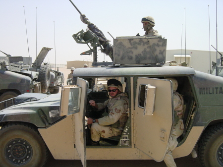 Me in Iraq - Humvee gun truck