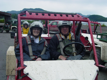 Rene and I in Alaska, Swamp Buggy Tour 2007