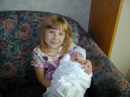 Amanda and her new little brother Daniel born 8/16/06