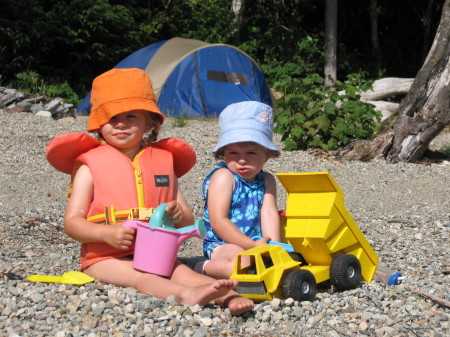 Robyn with a Friend at Nimpkish Lake, July 2006