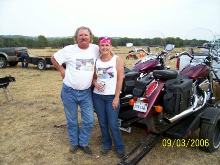 ridin' the hill country with my hero and wife, Miss Becky