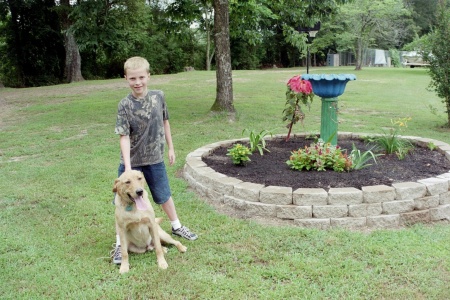 Brandon & our 1 year old lab, JJ