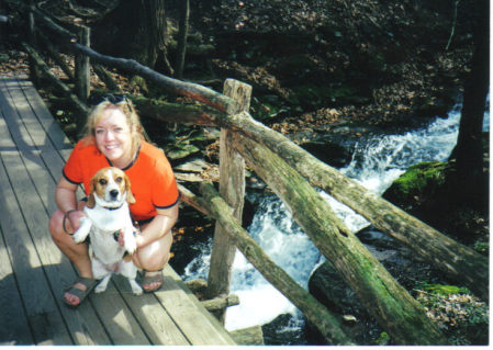 Angie and Hope at Bushkill Falls (2002)!