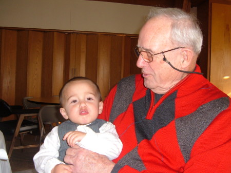 My grandson Coda and Father-in law Bob