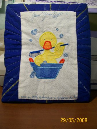 Caleb's Rubber Ducky Quilt Label