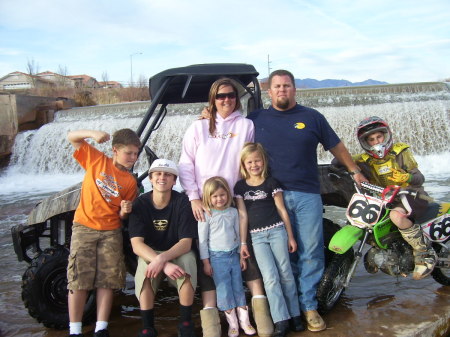 My Little family at the river 300-yards  behind our house Feb/07"