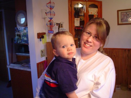 My step-daughter Amy and grandson Zander.