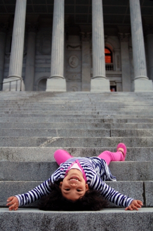 Ruthie on the steps of the SC Statehouse